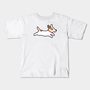 Cute Jack Russell Terrier Cartoon Dog Kids T-Shirt